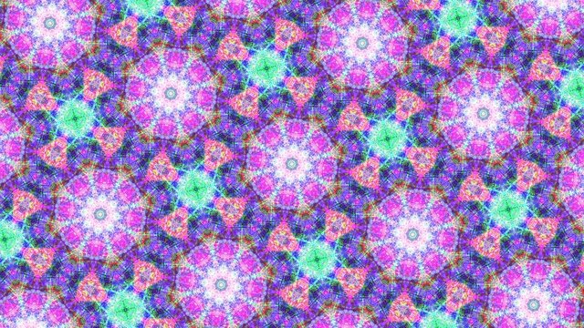Rotating abstract colorful digital kaleidoscopic loopable motion graphic background. Futuristic loop psychedelic hypnotic backdrop  