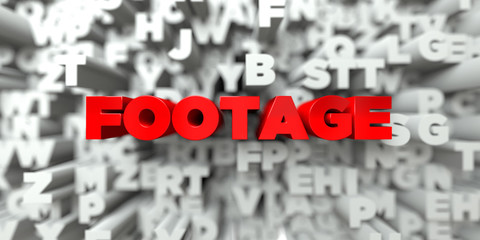 FOOTAGE -  Red text on typography background - 3D rendered royalty free stock image. This image can be used for an online website banner ad or a print postcard.