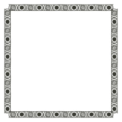 boho frame icon. Bohemic ornament indian and decoration theme. Black and white design. Vector illustration