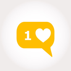 comment icons isolated on white background, like counter notification icon