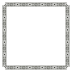 boho frame icon. Bohemic ornament indian and decoration theme. Black and white design. Vector illustration
