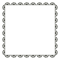 boho frame icon. Bohemic ornament indian and decoration theme. Black and white design. Vector illustration