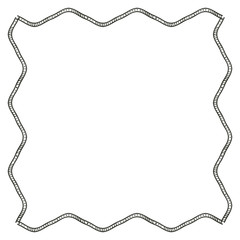 boho frame icon. Bohemic ornament indian and decoration theme. Black and white design. Vector illustration