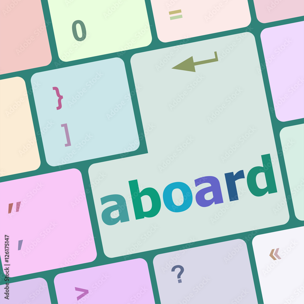 Poster aboard key on the computer keyboard