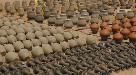 Obraz premium Potters square in Bhaktapur Nepal