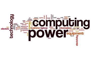 Fototapeta premium Computing power word cloud