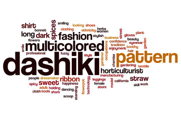 Dashiki word cloud