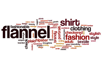 Flannel word cloud