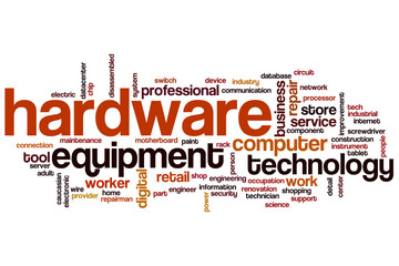 Fototapeta premium Hardware word cloud