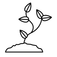 Plant  icon. Gardening nature green and home theme. Isolated design. Vector illustration