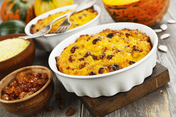 Pumpkin casserole with millet