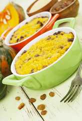Pumpkin casserole with millet