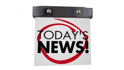 Todays News Announcements Calendar 3d Animation