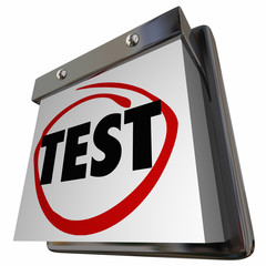 Test Exam Prepare Get Ready Calendar 3d Illustration