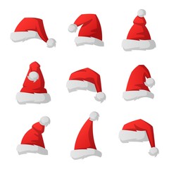 Santa christmas hat vector illustration.