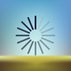 Obraz premium Flat paper cut style icon of refresh symbol