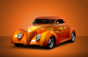 Obraz na płótnie Canvas Custom Roadmaster - Orange Background