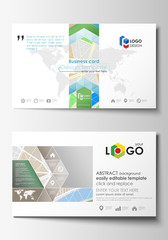 Fototapeta na wymiar Business card templates. Easy editable layout. City map with streets. Flat design template for tourism businesses, abstract vector illustration.