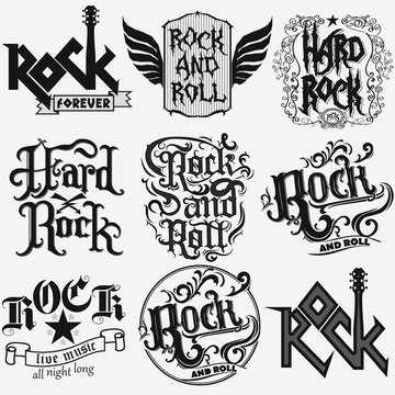 Rock music print