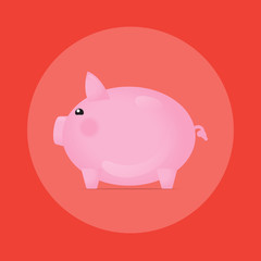 cute pig  , pink pig,