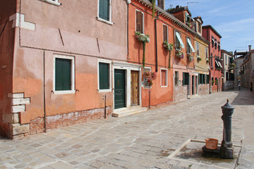 Fototapeta na wymiar Quartier Castello à Venise Italie