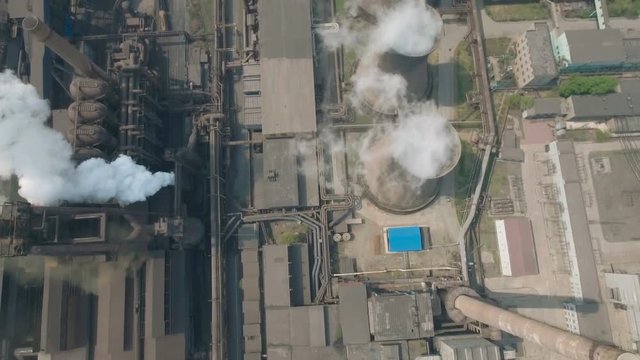 Steel manufacturing company aerial view China
