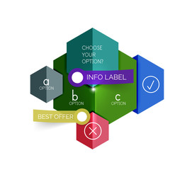 Abstract infographic geometric templates