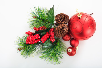 Christmas ball on white background