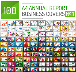 Mega collection of 100 business annual report brochure templates