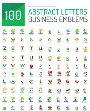 Mega set of letter logo icons