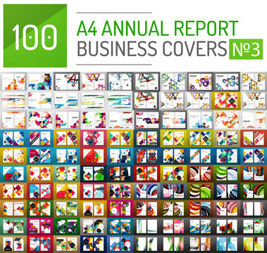 Mega collection of 100 business annual report brochure templates
