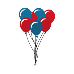 balloons air celebration icon vector illustration design