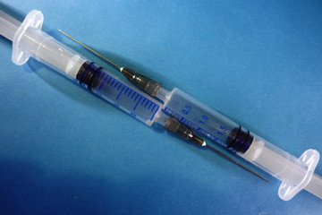 Medical syringe with a needle