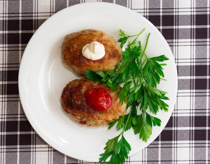 Cutlets with parsley