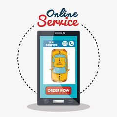 online service taxi smartphone vector illustration eps 10