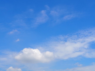 Naklejka na ściany i meble Clouds blue sky with light day