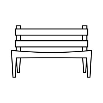park chair isolated icon vector illustration design