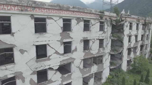 Wenchuan earthquake memorial aerial view