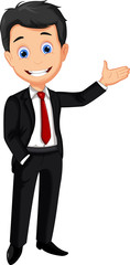 funny businessman cartoon presentation