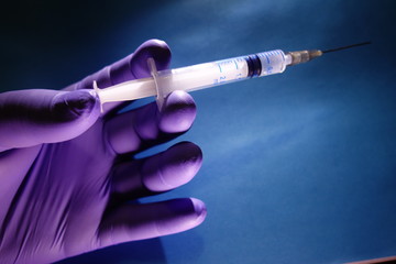 Medical syringe with a needle