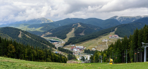 Carpathian Mountains, Bukovel, ski resort. Ukraine.