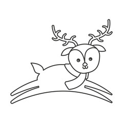 reindeer winter clothes icon vector illustration design