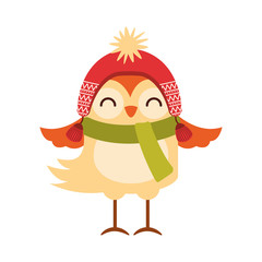 bird clothes winter icon vector illustration design