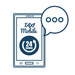 smart taxi service bubble speech vector illustration eps 10
