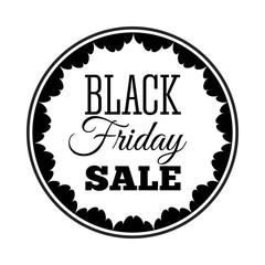 Black Friday sale inscription design template. Banner. Vector illustration