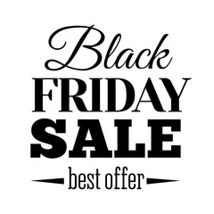 Black Friday sale inscription design template. Banner. Vector illustration