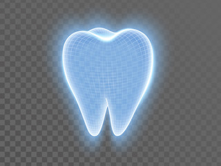 light blue tooth vector