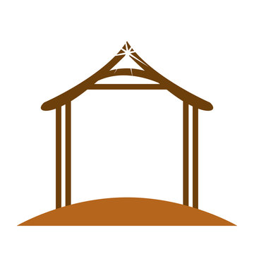 Hut icon. Holy night christmas and betlehem theme. Isolated design. Vector illustration