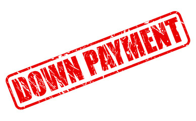 DOWN PAYMENT red stamp text