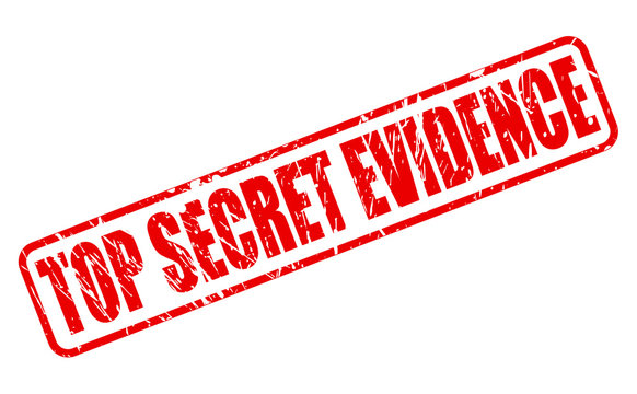 TOP SECRET EVIDENCE red stamp text